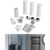 euroharry Bracket for Bathroom Radiator in White Chrome and Black
