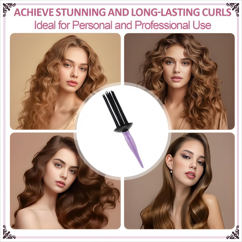 Neuvikter Cepillo Para Cabello Rizado Con 17 Dientes, Cepillo Definidor
