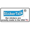StickerTalk 60 PSI Tire Pressure Stickers, 1 Sheet of 4