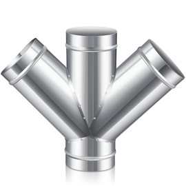 MorningRo 4 Inch Dust Collection Fitting Galvanized Steel w Shape Duct Splitter Vent Connector for Exhaust Fan House Dryer Vent Ducting Adapter