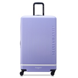 florence by mills Spin Me Away Hardside Expandable Luggage with Spinner Wheels, Lavender, Checked-Large 29 Inch