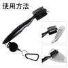 LeTradeJP Golf Brush, Black 3 in 1 Golf Cleaning Brush,