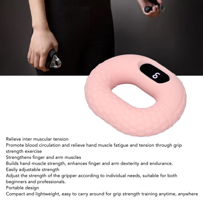 Silicone Hand Grip Strengthener Muscle Training Adjustable Strength Hand Strengthener