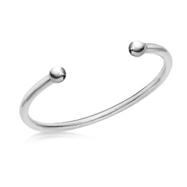 Tuscany Silver Torque Plain Bangle