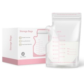 ORAGKE 120 Stück Muttermilchbeutel BPA-frei | 250ml Milchbeutel für Muttermilch Vorsterilisierte | Muttermilch Aufbewahrung Bag mit Ausgießer & Doppelverschluss | Selbststehender, Einfrierbar