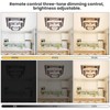 FRIXCHUR Dimmable Crystal Chandelier Ceiling Light with Remote Square Led