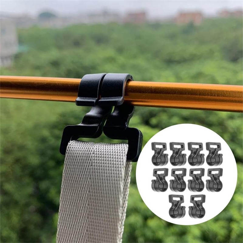 DULSPUE Camping Awning Hooks - Pack of 20 Tent Plastic