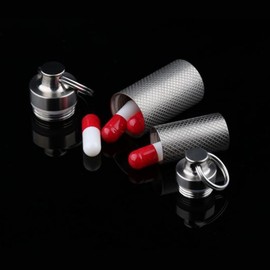 Titanium Mini Portable Pill Car Keychain Keychain 5ea