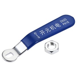 YOKIVE Lever Handle, Iron Chrome Plated Replacements Quarter Turn with Plastic Vinyl Grips DN20 | Great for Ball Valve (Blue)