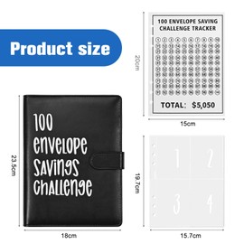 Peevisap 100 Envelope Saving Challenge, A5 Savings Book for Money Challenge, Money Saving Challenge, Money Saving Challenge, for Couples, School and Home