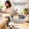 Cat Desk Bed for Indoor Cats – Folding Desk-Mounted Hammock