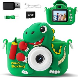 Kids Camera for 3-12 Years Old Toddlers Childrens Birthday Graduation Gifts Selfie Digital Toy Camera with 32GB SD Card for 4 5 6 7 8 9 10 11 Boys Girls