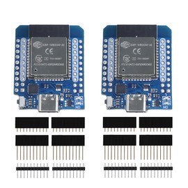 iHaospace 2 x ESP32 Mini USB-C Nodemcu ESP-WROOM-32 WiFi Module + Bluetooth Internet Development Board Compatible with Arduino