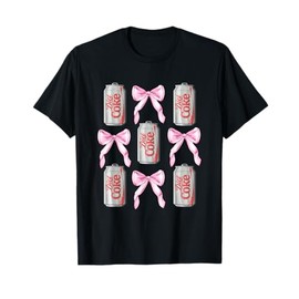 Coca-Cola Diet Coke & Pink Bows Collage Logo Vintage T-Shirt