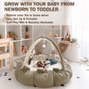 5-in-1 Convertible Baby Play Gym with 6 Toys, Tummy Time
