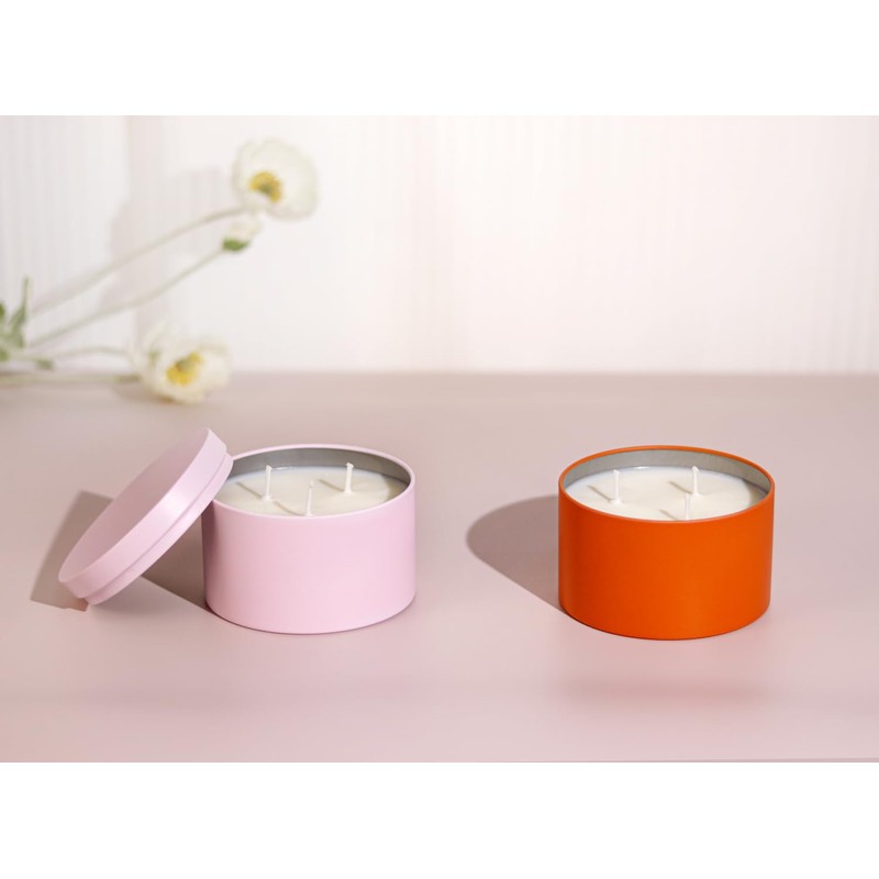 Aroparc Candle Tins 8oz with Lids, 24 Pack Seamless Candle