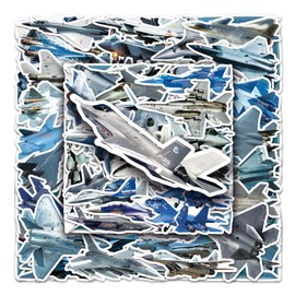 AUCEKO Pack of 50 Aeroplanes Stickers Pack Planes Sticker Set Waterproof Vinyl Stickers for Laptop Children Cars Motorcycle Bicycle Skateboard Luggage Suitcase Computer Sticker Graffiti Decal