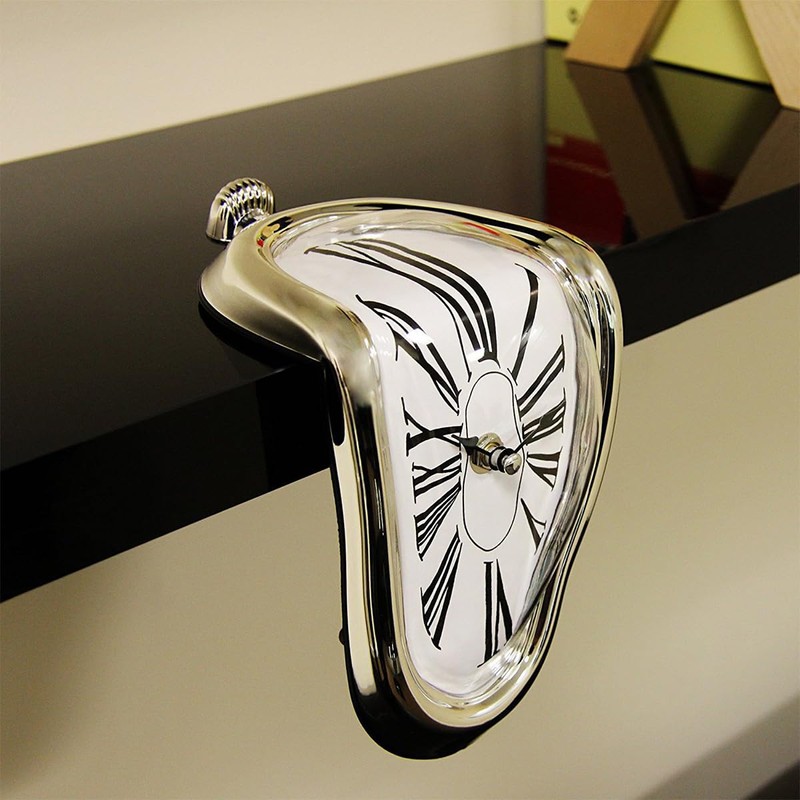 Ieron Distorted Table Clock Decorative Salvador Dali Style Watch Melted