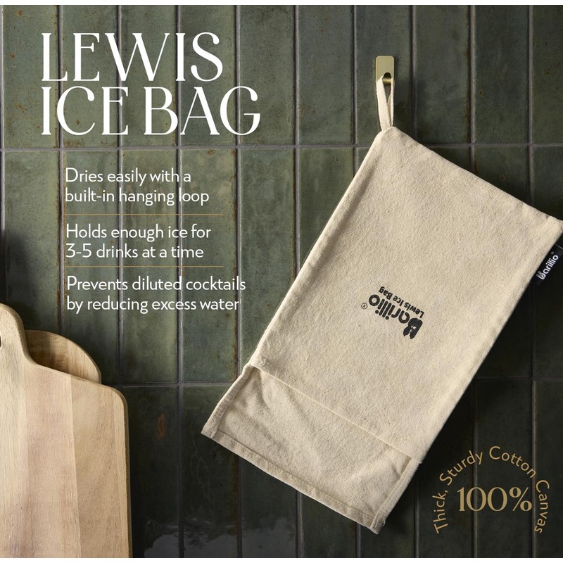 Barillio Drink Muddler Mallet and Lewis Bag Set - Big-Shot