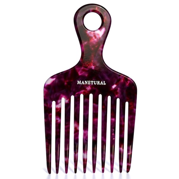 MANETURAL 14MX Long-Tooth Comb/Afro Hair Lift Combs for Women's Curls
