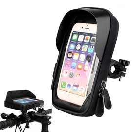 UYGTHI Handyhalterung Fahrrad Wasserdicht Smartphone Halterung Fahrrad 360° Drehbar Lenkertasche für 4.5–6.4 Zoll Handy Outdoor Touren