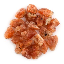 CRYSTALINES 30cts Raw Sunstone Crystal, Natural Gemstones Rough, Wholesale Lot, Rough Loose Stones, Jewelry Making, Wire Wrapping, DIY Craft, Healing Crystals, AAA Grade, 6 to 7pcs