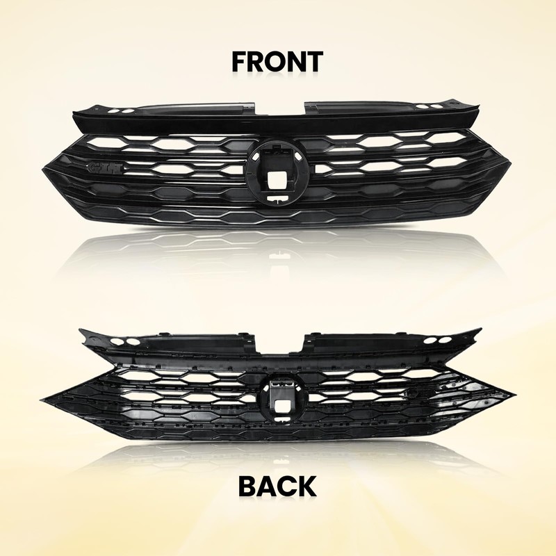 YLT AUTO Front Bumper Cover Upper Grille Replacement Shroud Gloss