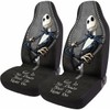 GENANY Horror Nightmare Skellington 2 Front Car Seat Covers for