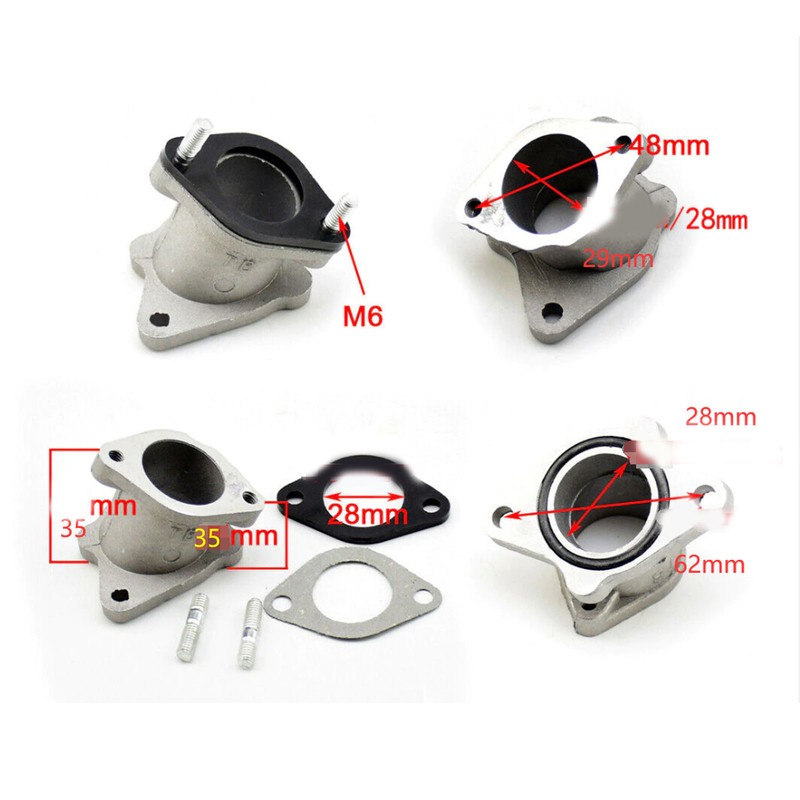 2PCS Intake Manifold Pipe Adapter Metal Replacement for Most Chinese