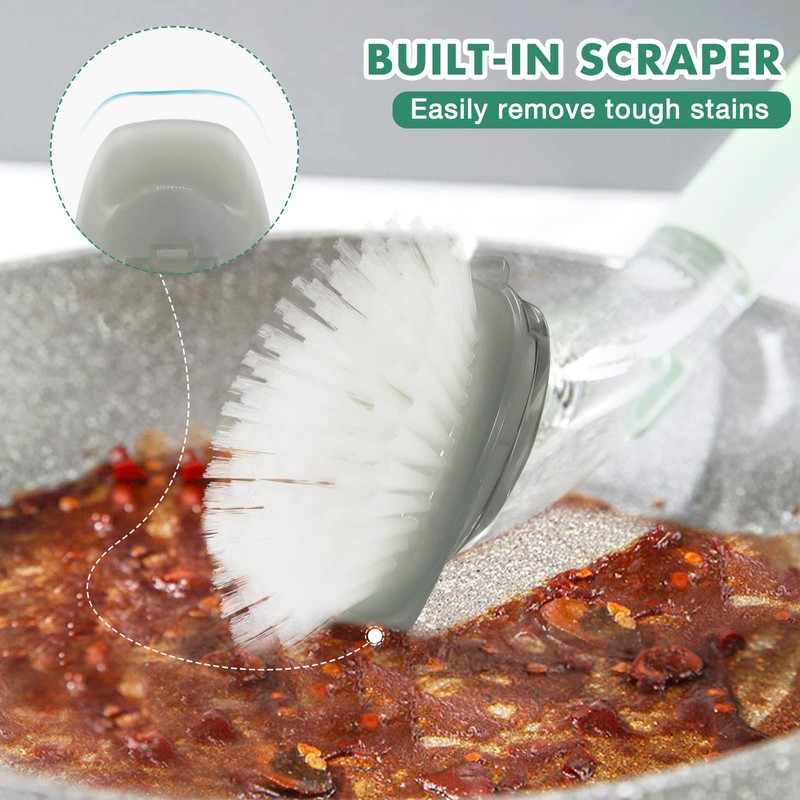 4 Pack Dish Brush Refills, Dish Brush Replacement Head for