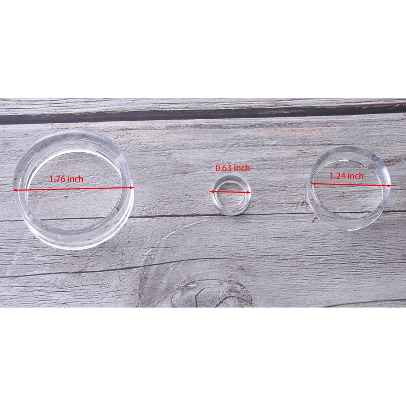 sowaka 9 Pcs Display Stands Acrylic Clear Small Round Baseball
