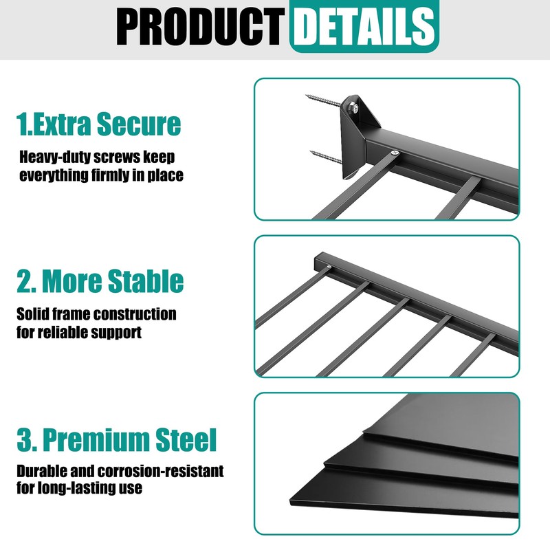 EVERHANGER Wall Mount Garage Storage Shelves, 33in x 24in Heavy