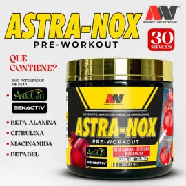 Advance Labs Astra-nox Pre-workout Con Astragin, Senactiv Sabor Gomitas                                                                               