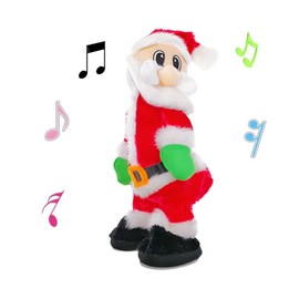 ALIMITOPIA Twerking Santa Electric Toy,Christmas Musical Doll Dancing and Singing Xmas Plush Wiggle Hip Santa Claus Electric Toy Funny Gift(English Song)