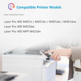 CF280A 80A Toner Cartridge Black High Yield, Replacement for HP 80A CF280AD1 Works with Laser Pro 400 M401n, M401dn, M401dw, M401dne, M425dw; Laser Pro 400 MFP M425dn Printer Cartridge | CF280A-2PK