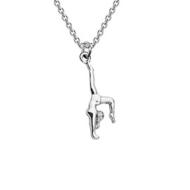 BNQL Gymnastics Necklace Gymnastics Gifts Gymnastics Jewelry Gifts for Girls Gymnastics Team Gifts for Girls Women Stainless Steel, Stainless Steel