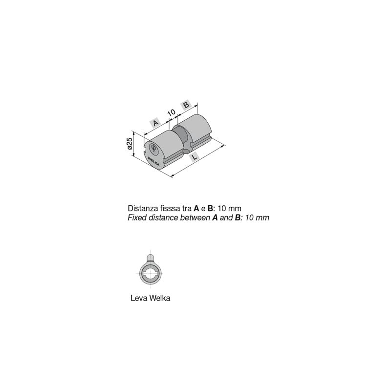 Cylinder Inf.Ton.25 22 – 22 – 54 608.22.22 WELKA [WELKA]