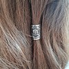 VALHALLA Viking Beard Bead 316L Steel Silver Stainless Steel Large