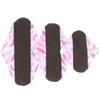 Healeved 3pcs Bamboo Charcoal Sanitary Pads Women Reusable Sanitary Napkins