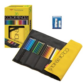 Tombow Colored Pencils In Roll Case With Mini Sharpener