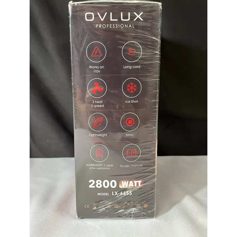 Ovlux LX-6655 Electric Long Cord 2800 Watt Lightweight Professional Hair