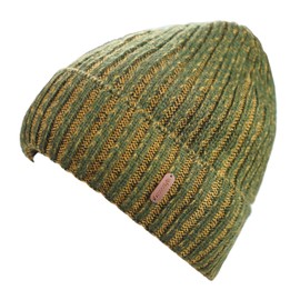 Decentron Classic Men's Warm Winter Hats Thick Knit Long Cuff Beanie Cap with Lining (Army Green)