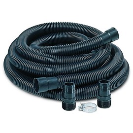 Red Lion RL-SPDK Sump Pump Discharge Hose Kit, Fits 1-1/4" and 1-1/2" FNPT Discharge, 24-Feet Long, Black, 599304