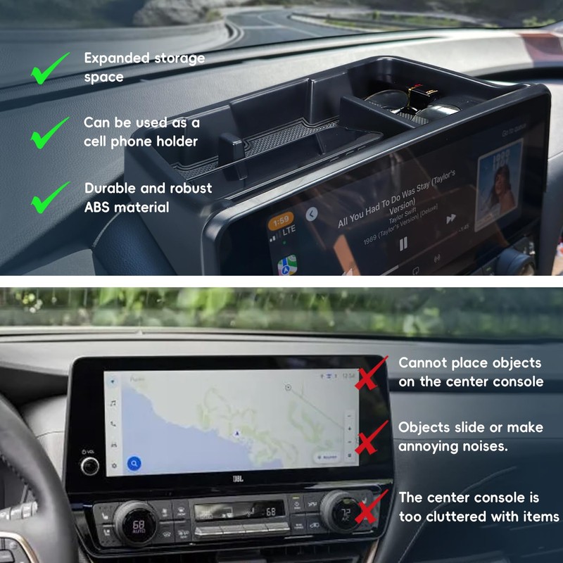 auovo Screen Dashboard Organizer Compatible with 2025 Toyota Grand Highlander