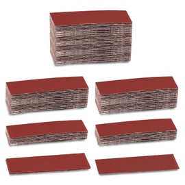 LEONTOOL 100Pcs Micro Detail Sander Paper Kit 3.5x1.2 Inch Hook and Loop Sandpaper Strips 400 Grit, Micro Finishing Sander Paper Detail Sander Refills for DIY Crafts Wood Tight Narrow Spaces Polishing