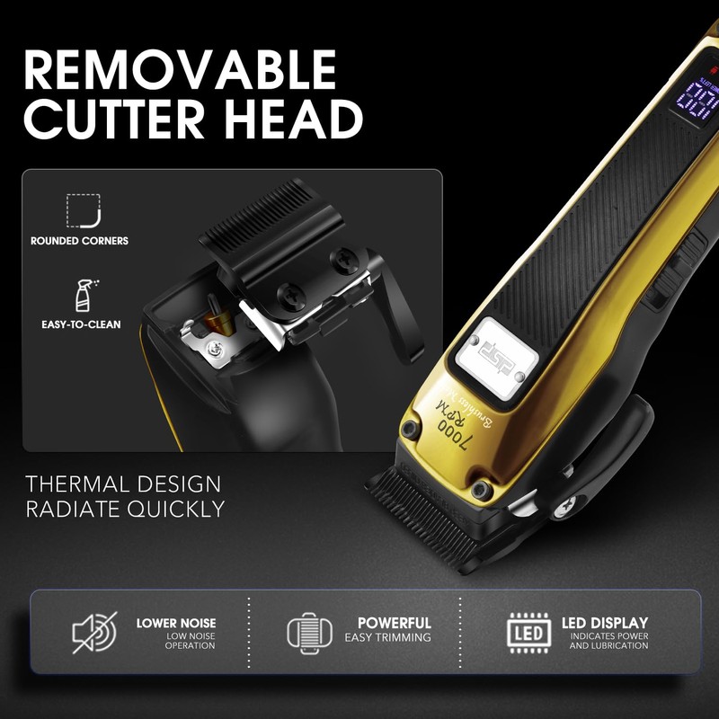 DSP Professional Barber Clipper Cordless, Hair Clipper for Men, Powerful