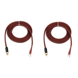 Lyaciomn 2Pcs Speaker Cable Bare Wire Speaker Wire to Plug,Replace Plug Connector Adapter to Bare Wire Open Audio