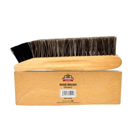 Premium Shoe Polish Brush 2 in 1 Size (6" / 15.2 cm) Gives Instant Shine to Your Leather Shoes | for Polishing and Buffing Leather Surfaces Essential Shoe Care Product