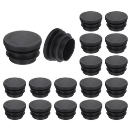 sourcing map 18 Pcs Round Plastic Plug, Black Tubing End Cap Plugs, 30mm(1.18 Inch) Furniture Leg Pipe Insert, Glide Protection for Chair, Sofa, Table, Shelf