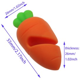 LBTODH 6PCS Silicone Heat Resistant Holder Keeping Lid Open Carrot Spill-proof Lid Lifter for Kitchen Restaurant Cooking Assistant to Reduce Soup Spills